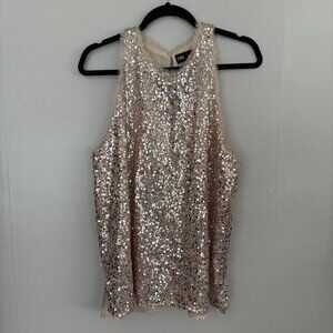 Blush Sequined Racer Back Top